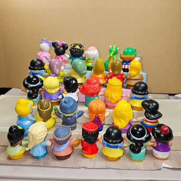 Little People Lot Of 31 Disney Princess Minnie Dwarfs Noah Dragon Eric Elsa - Picture 6 of 8
